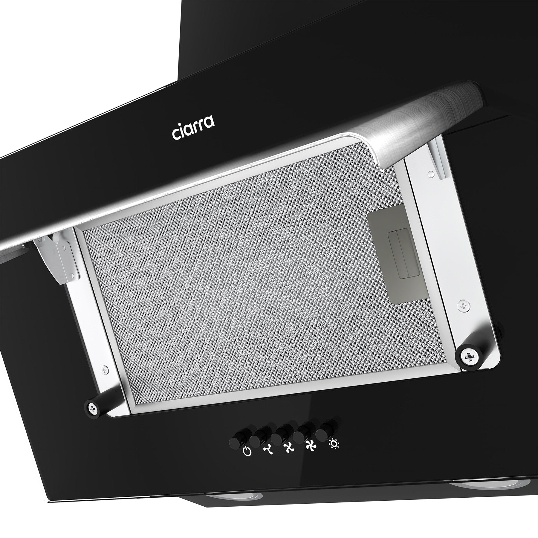 CIARRA 60cm Angled Cooker Hood with 3-speed Extraction CBCB6736C-OW